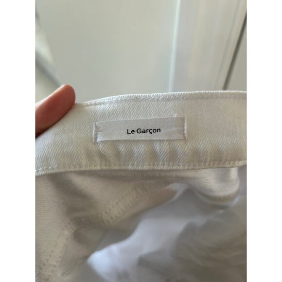 Frame Le Garcon White Straight Leg Ankle Length Jeans - Picture 5 of 7